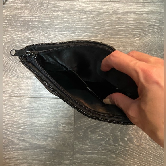 Gorgeous Vintage Carla Marchi Beaded Black Evening Clutch Handbag Purse - Picture 7 of 11